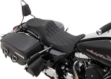 Drag Specialties Predator III 2-Up Seat – Double Diamond – Black Thread – FL '08-'23 – view 2