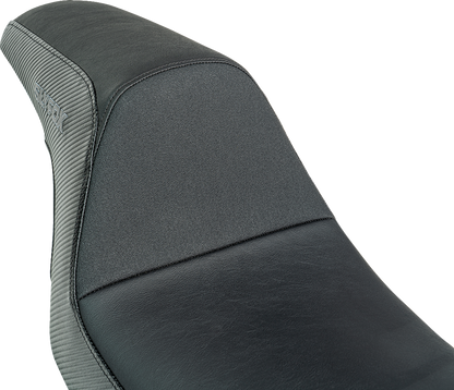 Slyfox Drifter Seat – Gray Logo – Black Vinyl – Smooth – FXR '82-'00 – view 3