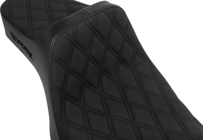Slyfox High Noon Seat – Double Diamond – Black Logo – Black Stitch – XL '04-'22 – view 2
