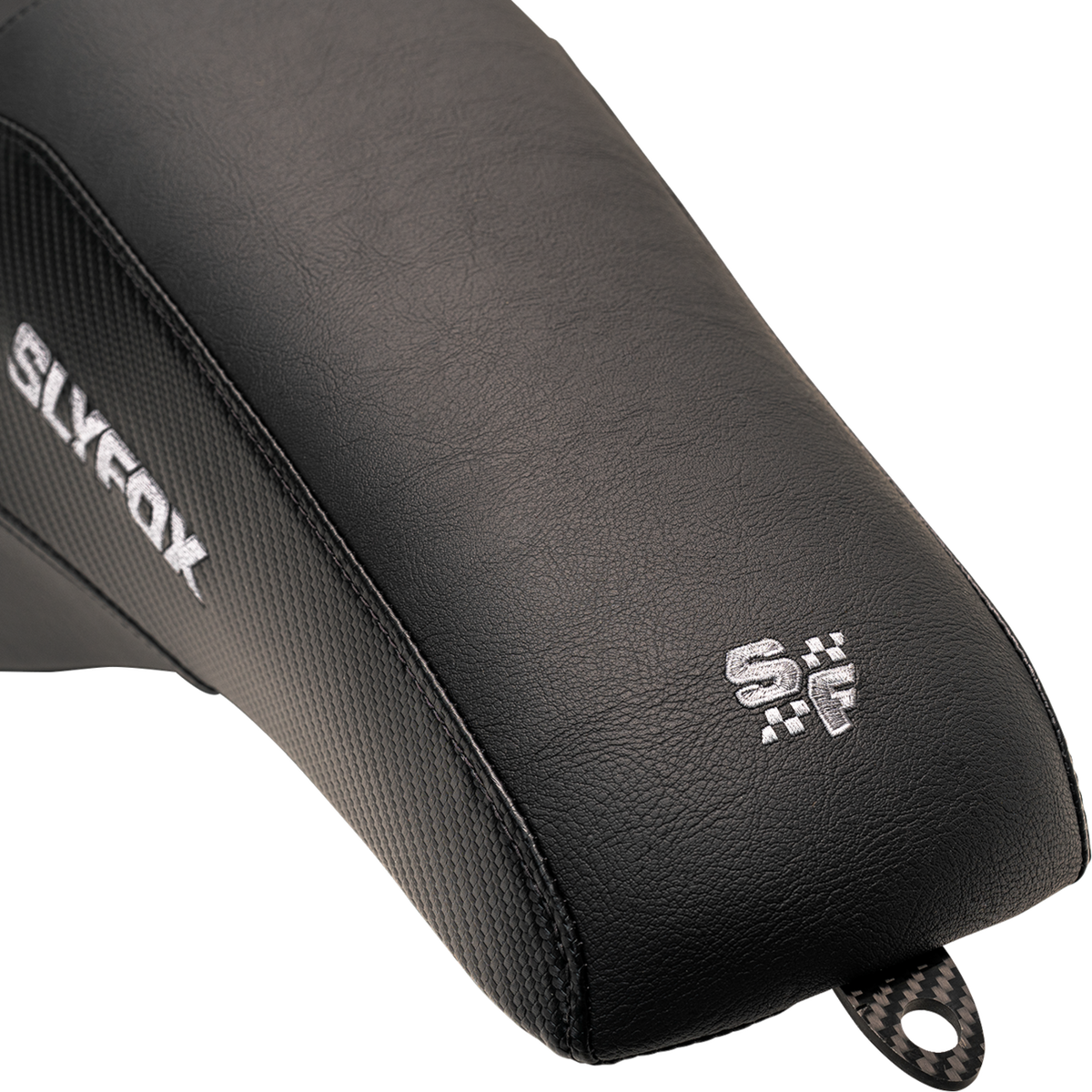 Slyfox Drifter Seat – Gray Logo – Smooth Vinyl – Carbon Fiber – FL '97-'07 – view 4