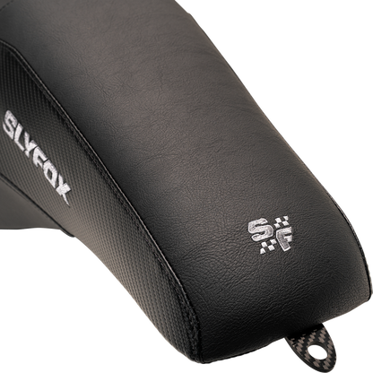 Slyfox Drifter Seat – Gray Logo – Smooth Vinyl – Carbon Fiber – FL '97-'07 – view 4
