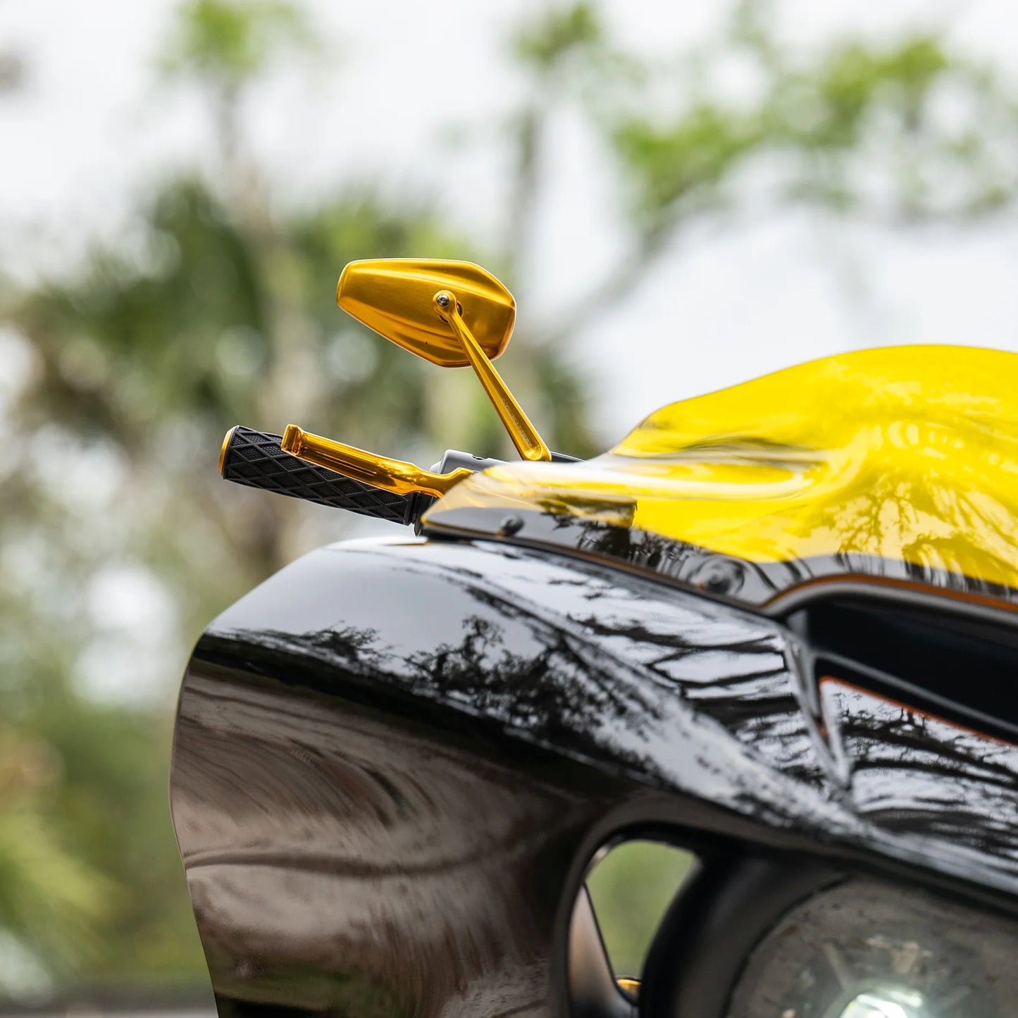 Mini Stocker Forged Mirrors In Gold For All Harley Davidson Models