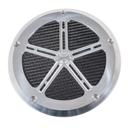 Hofmann Designs Signature Series Derby Cover with Carbon Insert M8 Softail