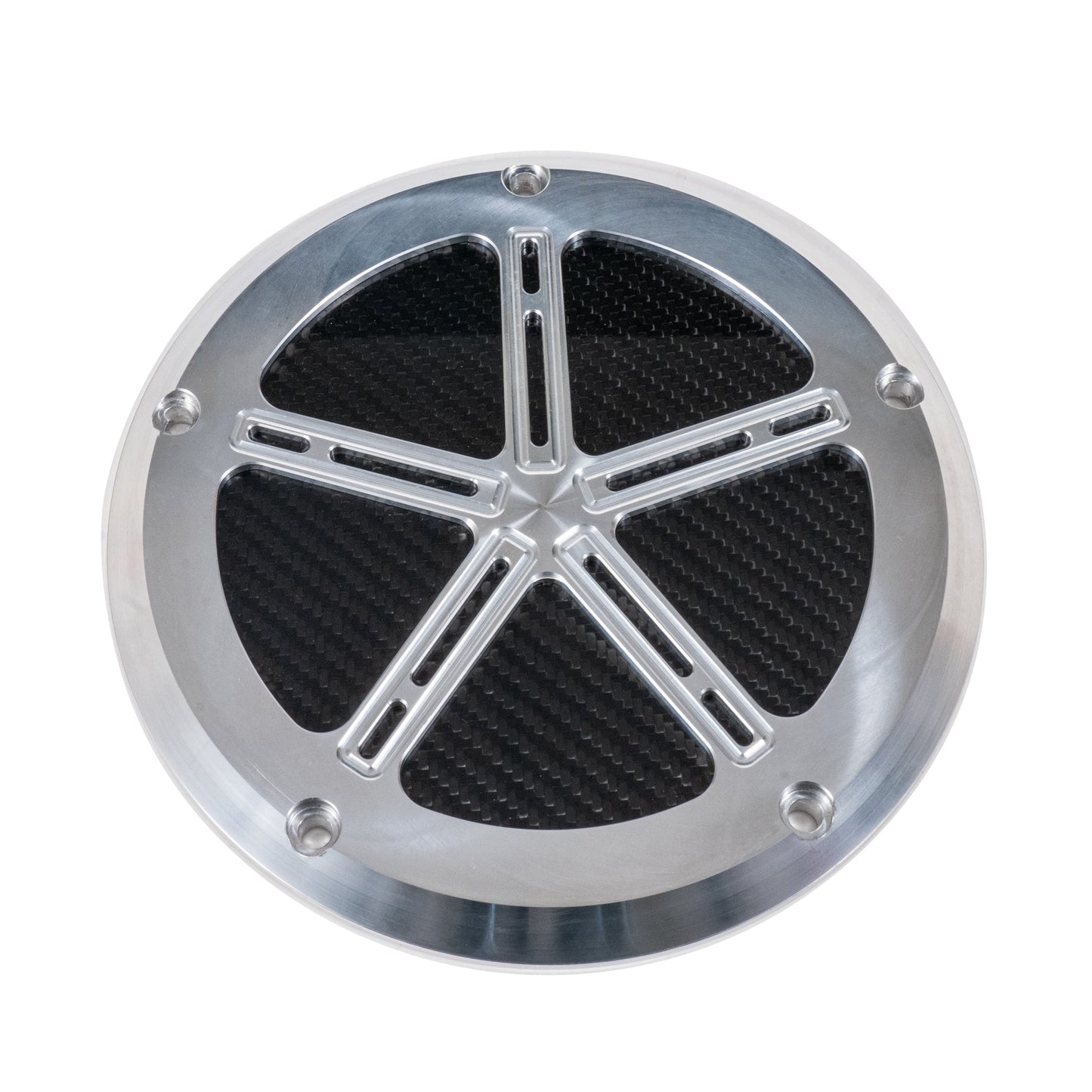 Hofmann Designs M8 Bagger Billet Aluminum & Carbon Fiber Derby Cover — Signature Series