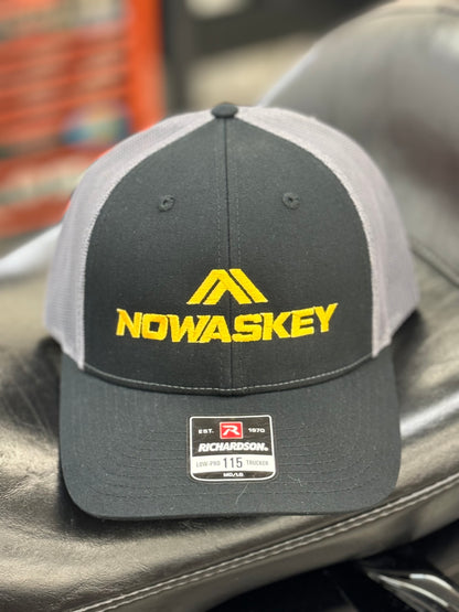 Black And Gray Nowaskey snap back hat