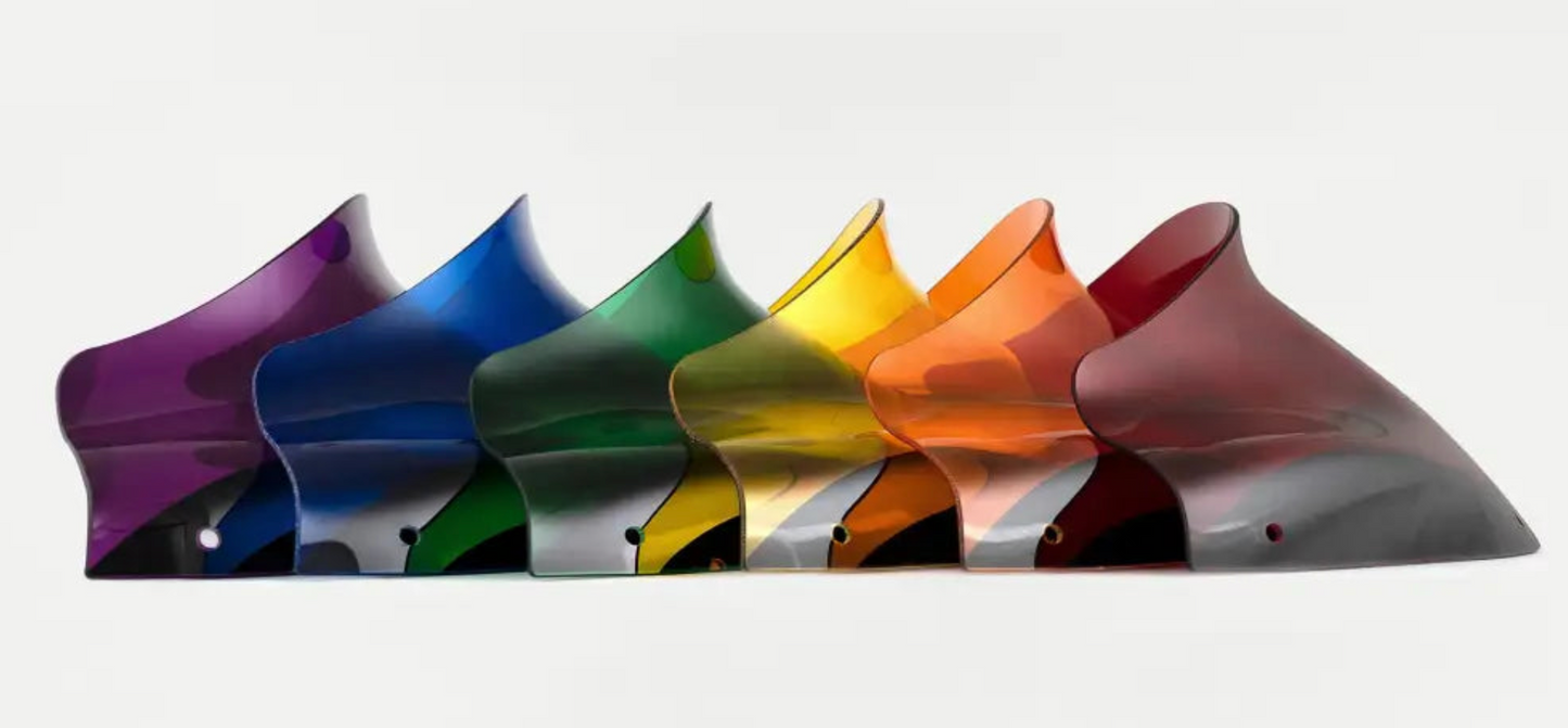 Klock Werks Kolor Flare™ Sport Windshield - 8" - Multiple Color Options