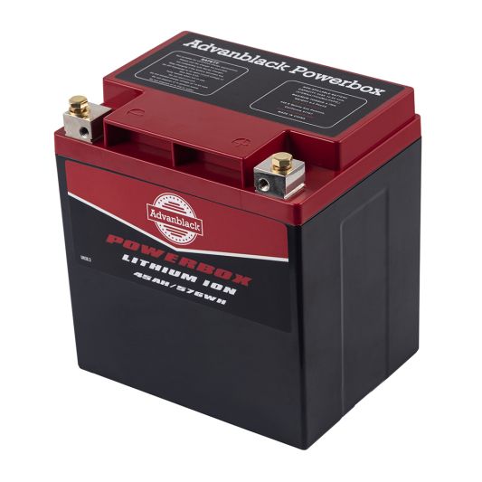 AdvanBlack Powerbox Lithium Battery with charger for Harley Touring Bikes