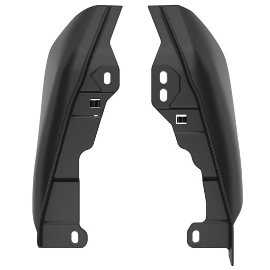 AdvanBlack Mid-Frame Air Deflectors Heat Shield For '09-'25 Harley Davidson Touring & Trike Models - Unpainted