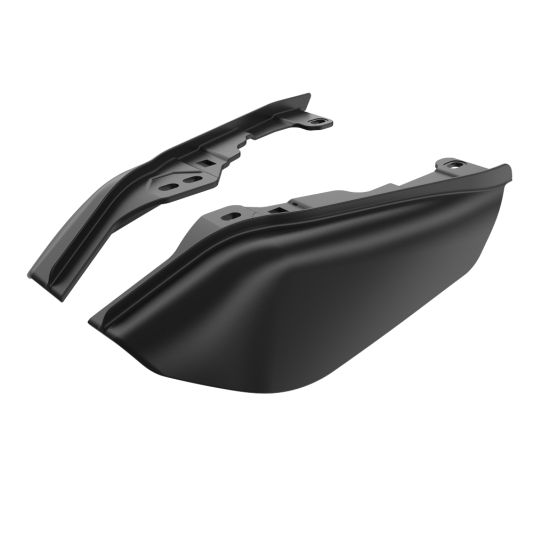 AdvanBlack Mid-Frame Air Deflectors Heat Shield For '09-'25 Harley Davidson Touring & Trike Models - Unpainted