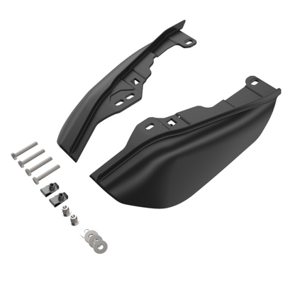 AdvanBlack Mid-Frame Air Deflectors Heat Shield For '09-'25 Harley Davidson Touring & Trike Models - Unpainted