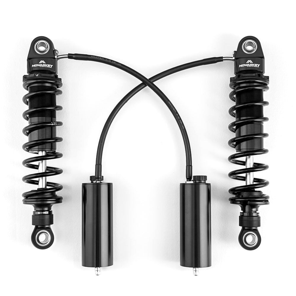 Remote reservoir shocks for Harley-Davidson for touring motorcycles pair.