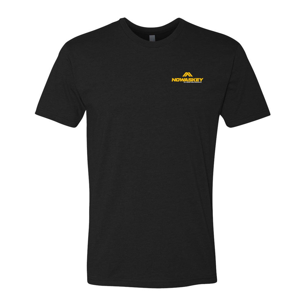 Nowaskey men's logo t-shirt front view.