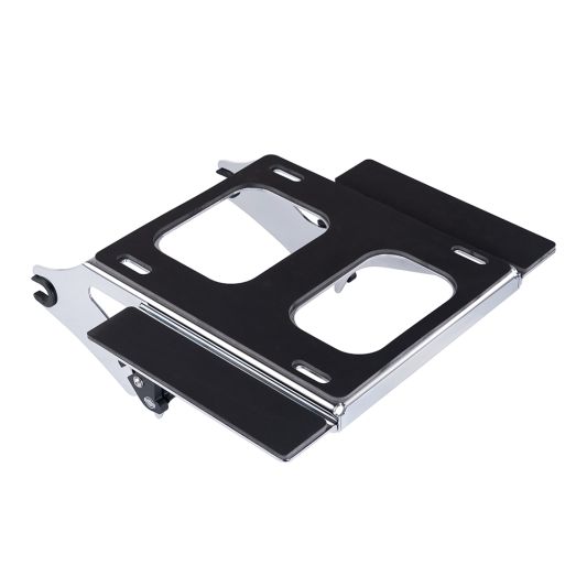 AdvanBlack Chrome Detachable Two Up Rear Tour Trunk Pack Mounting Rack for Harley Touring '96-'08