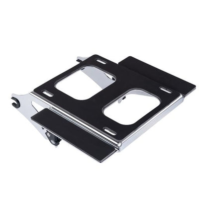 AdvanBlack Chrome Detachable Two Up Rear Tour Trunk Pack Mounting Rack for Harley Touring '96-'08