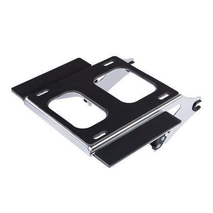 AdvanBlack Chrome Detachable Two Up Rear Tour Trunk Pack Mounting Rack for Harley Touring '96-'08