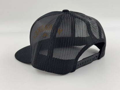 Casquette de camionneur noire Nowaskey avec broderie jaune