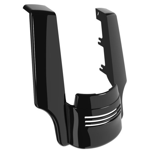 AdvanBlack Single Cutout Denim Black Stretched Rear Fender Extension for '09-'23 Harley Davidson Touring Models