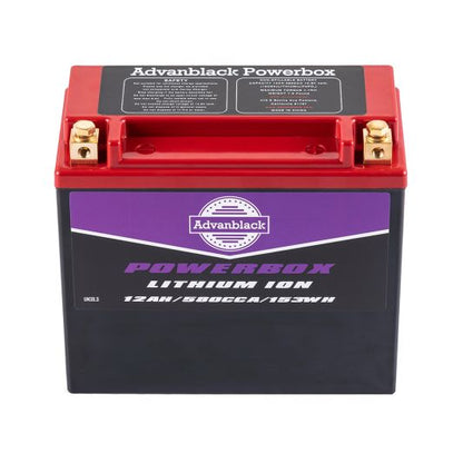 AdvanBlack Powerbox 580CCA Lithium Battery for Harley Softail & Dyna