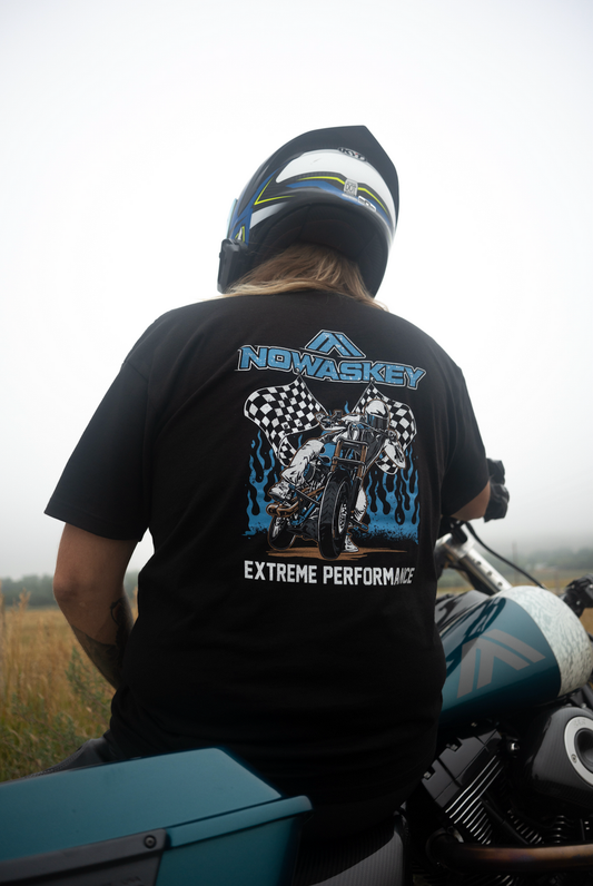 Feel the rush with our Harley Davidson Drifting T-Shirt! Featuring a dynamic graphic of 2_Slicc in mid-drift, this tee captures the thrill of the open road.