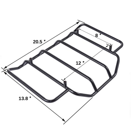 AdvanBlack Black Air Wing Tour-Pak Pack Luggage Rack For Harley Tour Pack