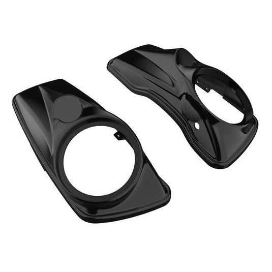 AdvanBlack Two Tone 8" Saddlebag Speaker Lids Cover for 2014-2023 Harley Davidson Touring