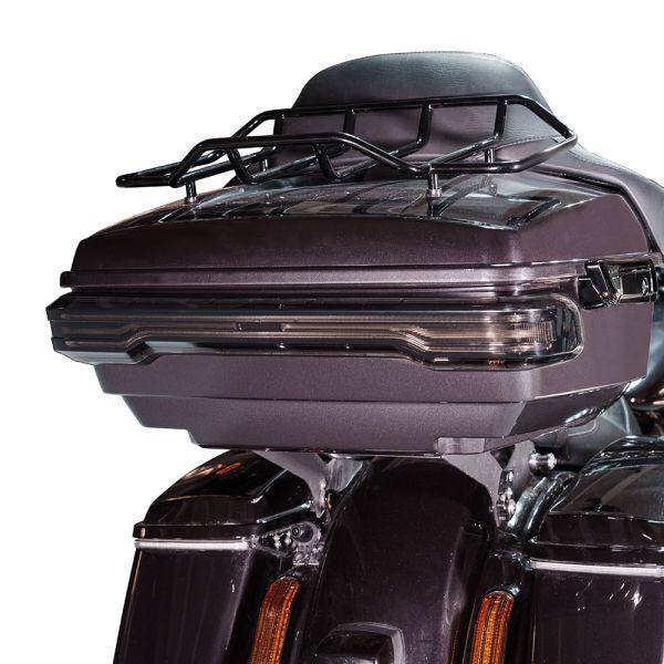 AdvanBlack 'Reaper" Smoke Rear Tour Trunk Pack LED Running/Brake/Turn Signals Light