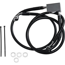 New - Extended Length Black Vinyl Brake Line Kit Brake Line - Rear - Black - +3" - Softail '00-'03