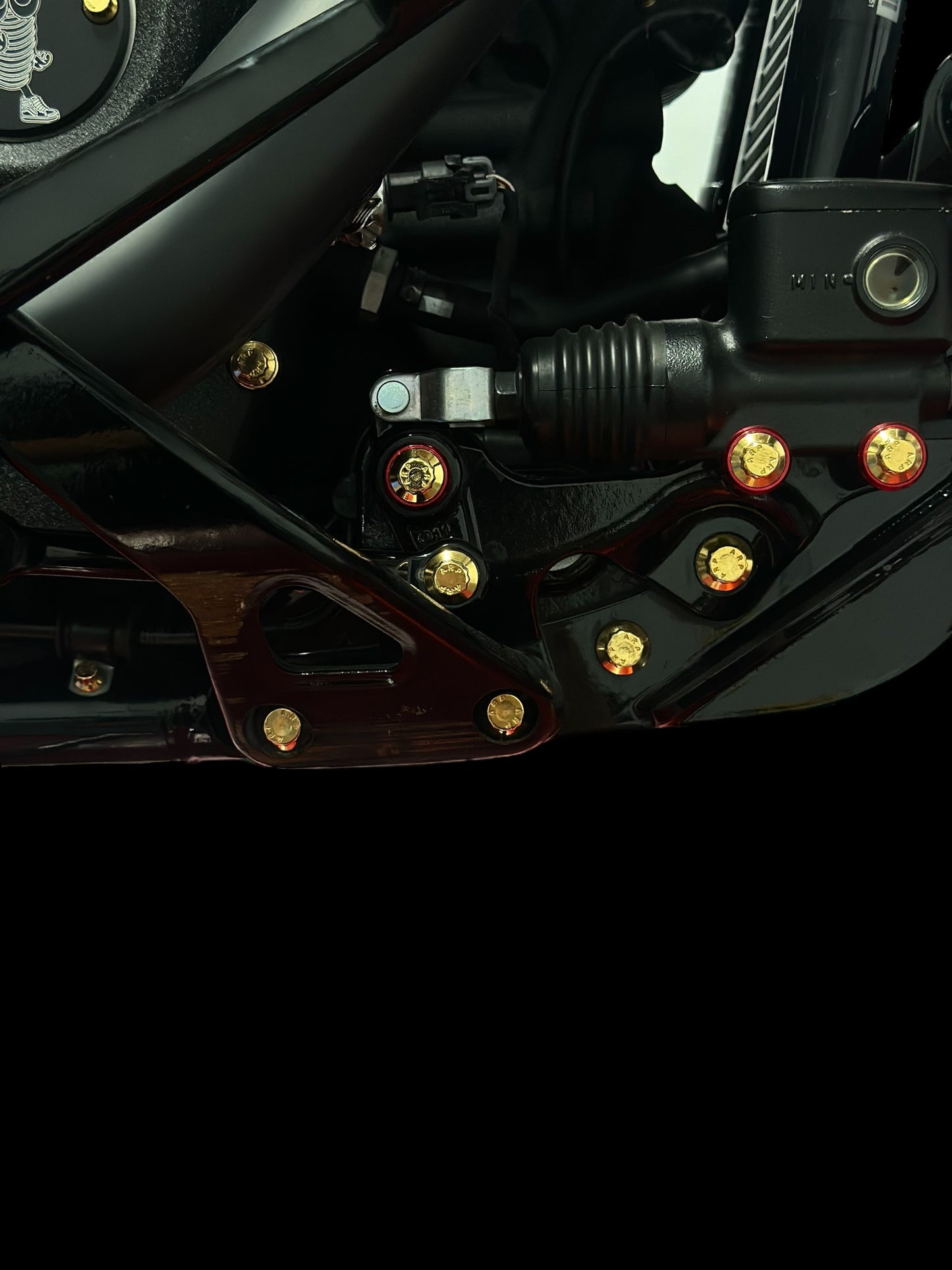 BAMCO M8 Softail Footpeg Mounting ARP Bolt Kit