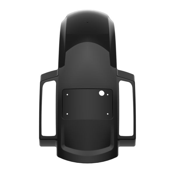 AdvanBlack Color Matched Holeshot 2.0 Chopped Rear Fender with Curved LED License Plate Bracket for '23-Up Harley Touring