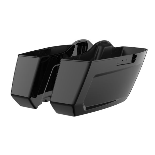 AdvanBlack Color Matched Holeshot 2.0 Chopped Saddlebags Bottoms for '23.5-Up Harley Touring